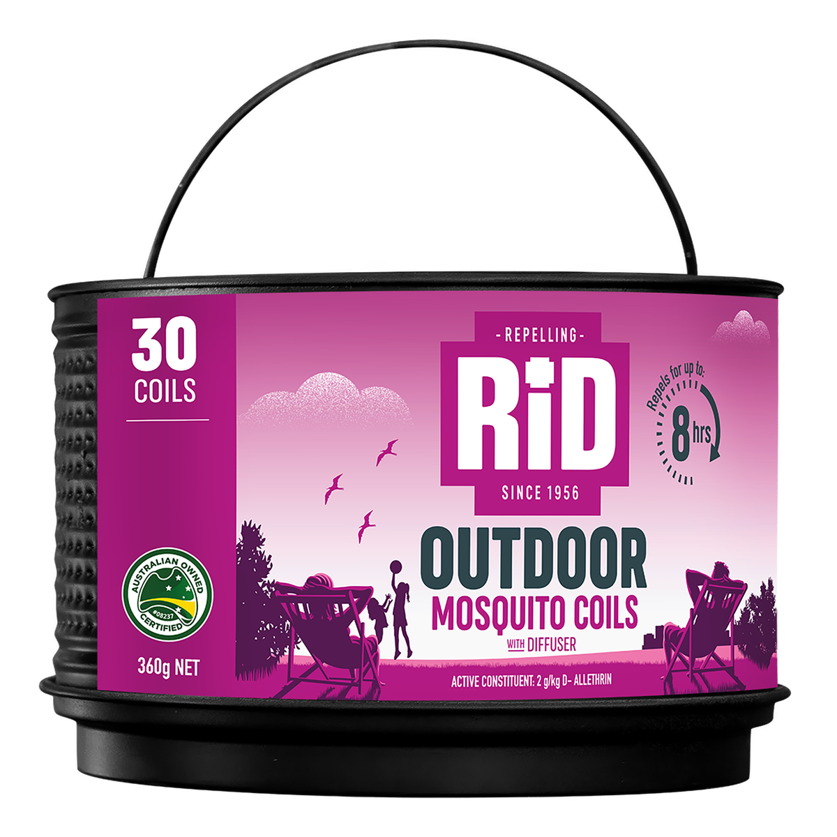 Rid Insect Repellent Outdoor Mosquito Coils 30 Pack - 30 Coils - Brown - Long-Lasting Protection - SuperSaverAU - view 1