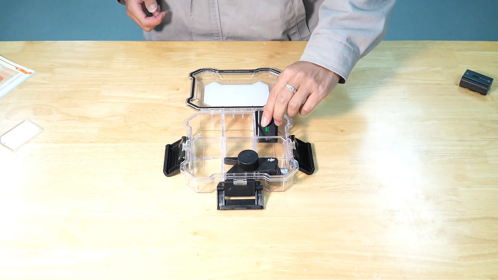 Tactix 6 Compartment Waterproof Storage Box Transparent Polycarbonate Stackable 18 x 16.5cm