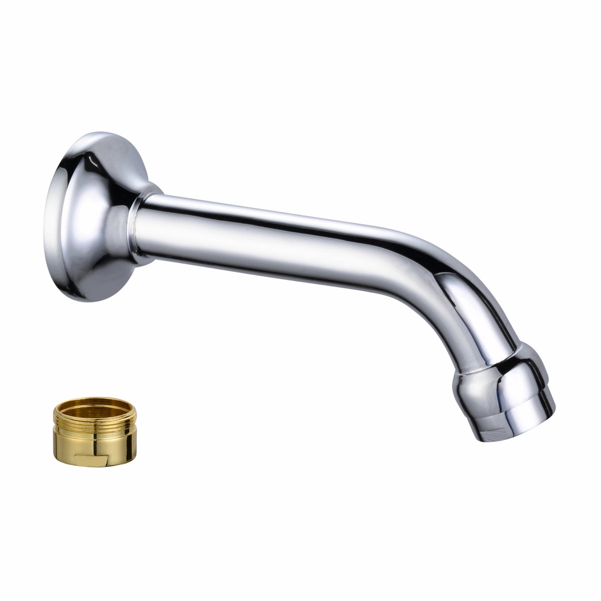 Shaw & Mason Chrome Deluxe Bath Spout - Brass - 115mm Reach - Elegant Design - SuperSaverAU - view 1