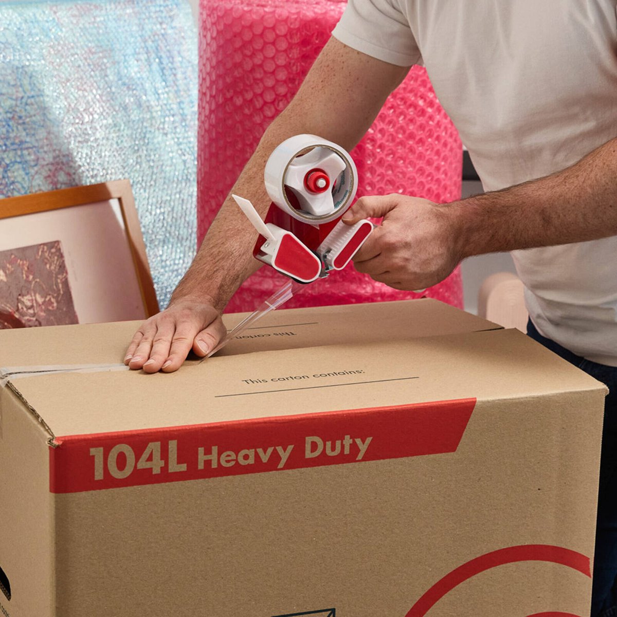 Wrap and Move Plastic Packing Tape Dispenser Gun