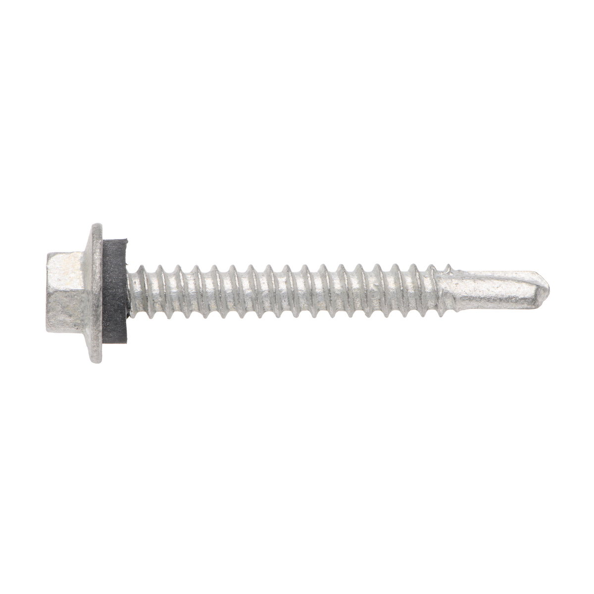 Buildex 12G x 45mm Class 3 Roofing TEKS Screws with Seal, Hex Head - 50 Pack