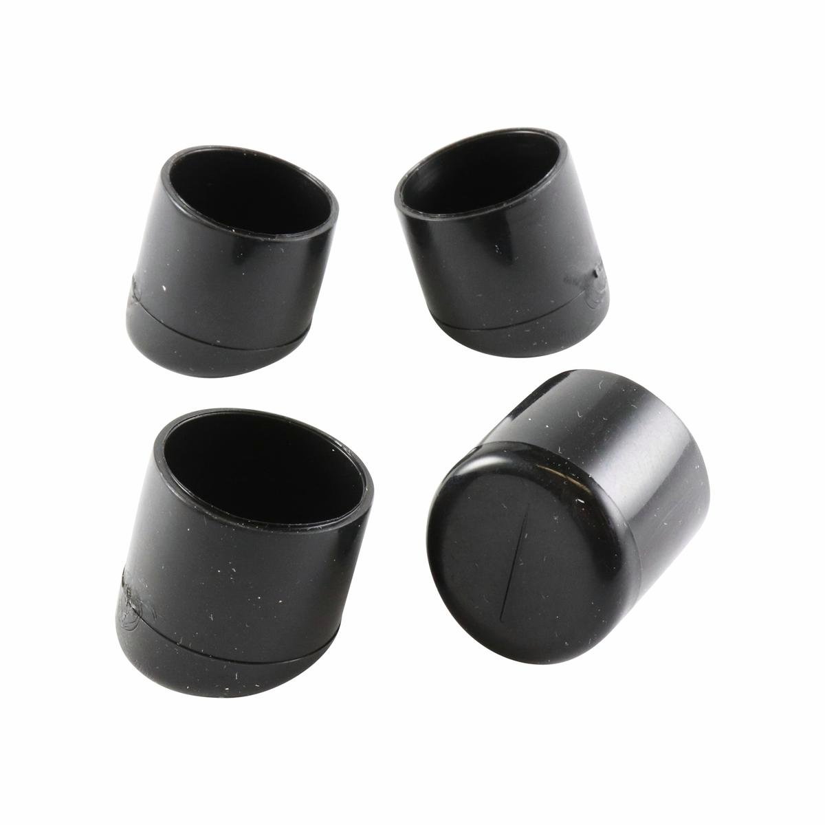 Surface Gard 19mm Black Round Angled External Plastic Chair Tip - 4 Pack