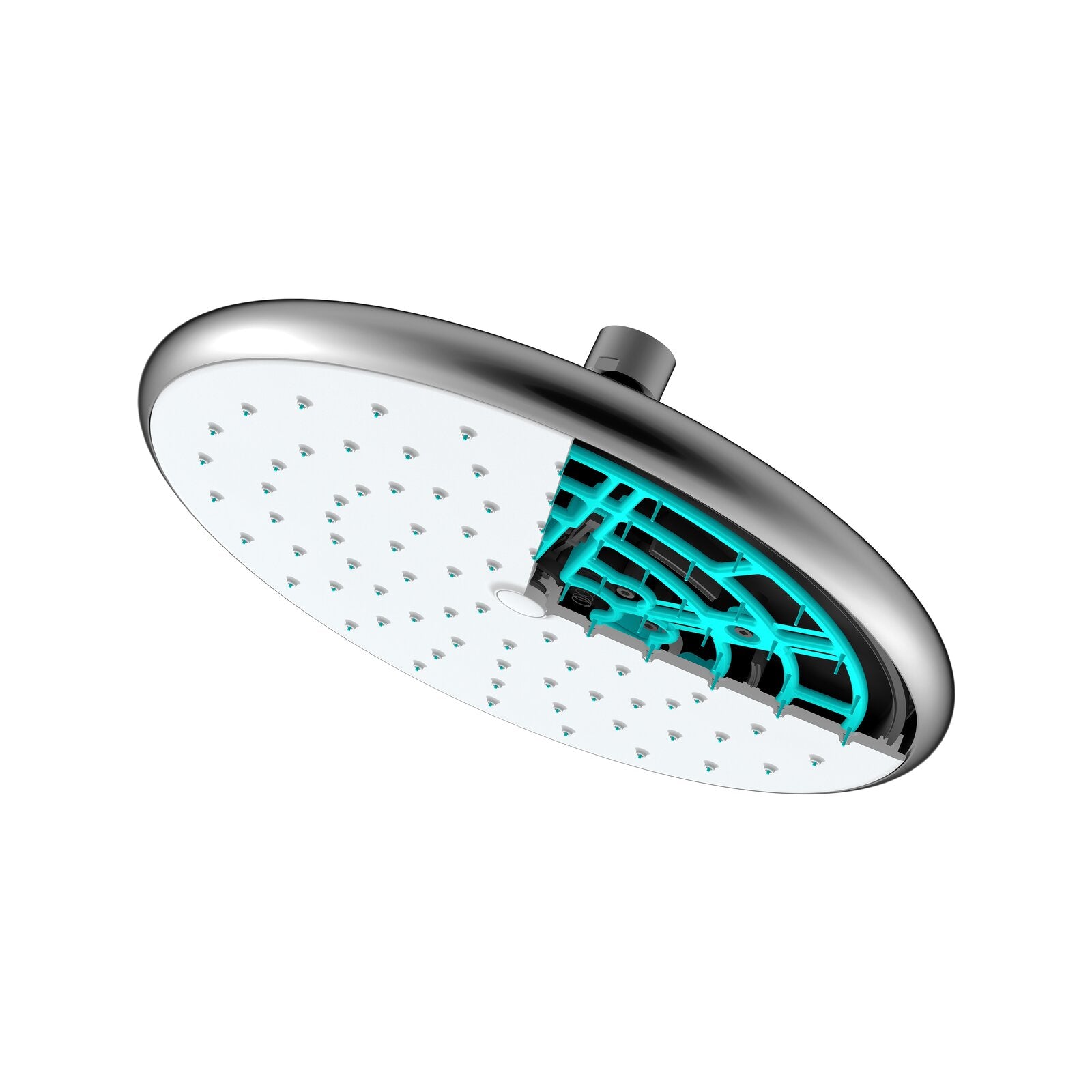 Revolution Chrome Self Cleaning Round Rain Shower & Arm 8L/min WELS 3 Star