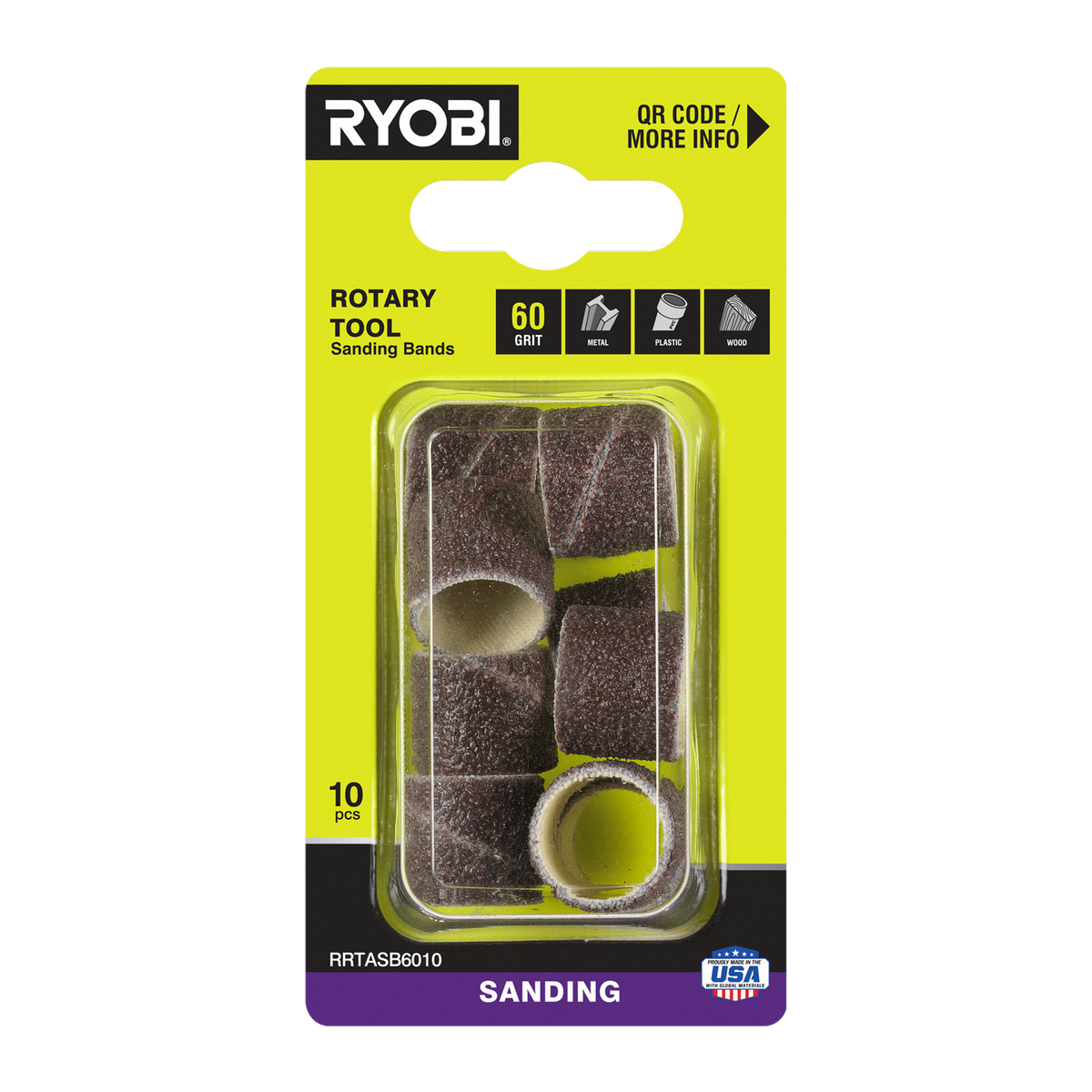Ryobi 60 Grit Rotary Sanding Band - 10 Pack