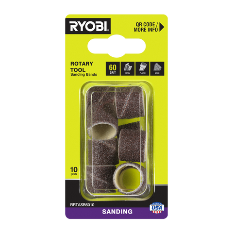 Ryobi 60 Grit Rotary Sanding Band - 10 Pack