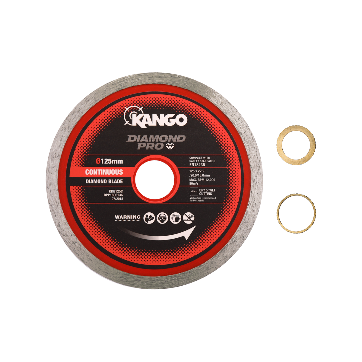 Kango 125mm Continuous Rim Diamond Saw Blade KDB125C