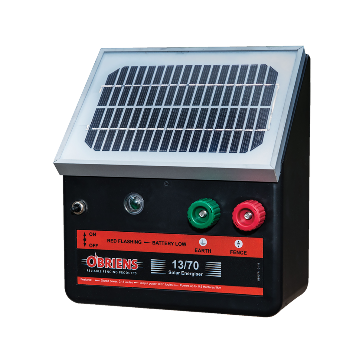 O'Briens 13/70 Electric Fencing Solar Energiser