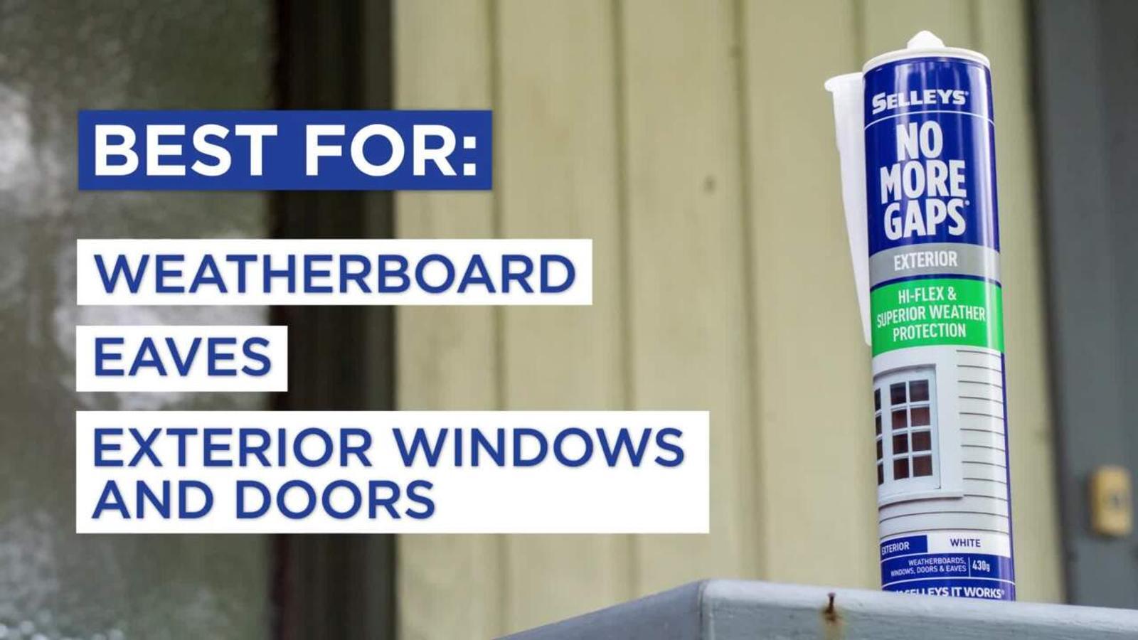 Selleys No More Gaps Exterior Gap Filler White 430g - UV Resistant & Paintable Acrylic Polymer