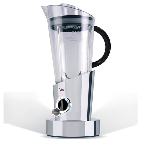 Bugatti E-Vela 600W blender - chrome, 4 variable speeds, ice and pulse - 12-EVELACR