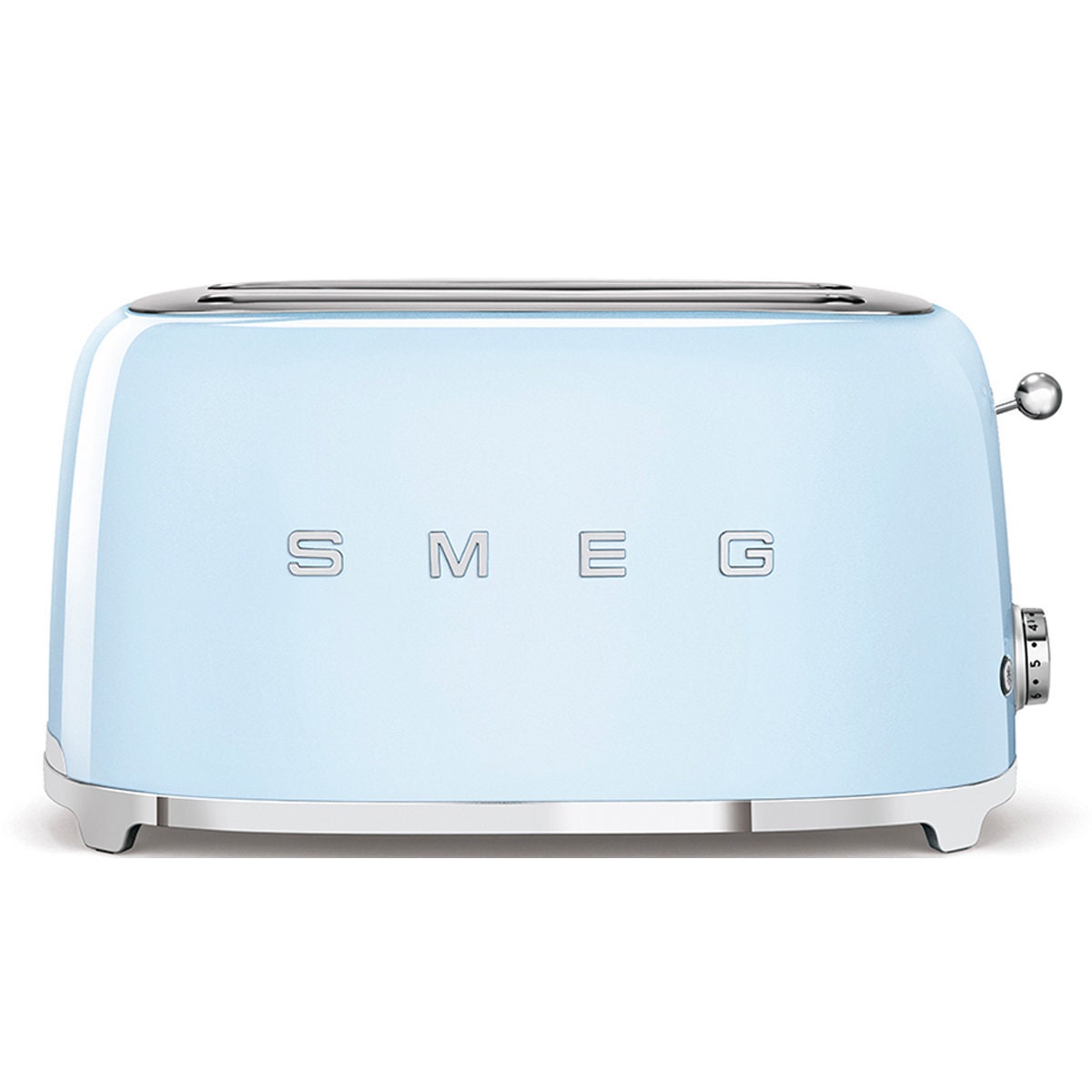Smeg 50s Retro Style 4 Slice Toaster - Pastel Blue, Six Browning Levels, Lit Buttons - TSF02PBAU