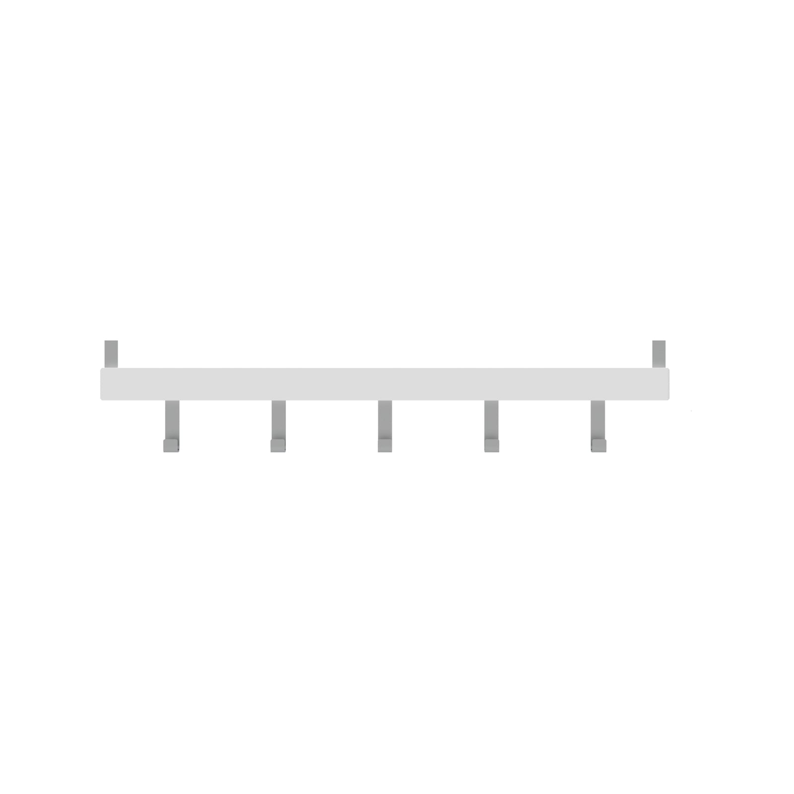 MODE 5 Chrome Hook White Board Over Door Coat Rack - Timber & Chrome