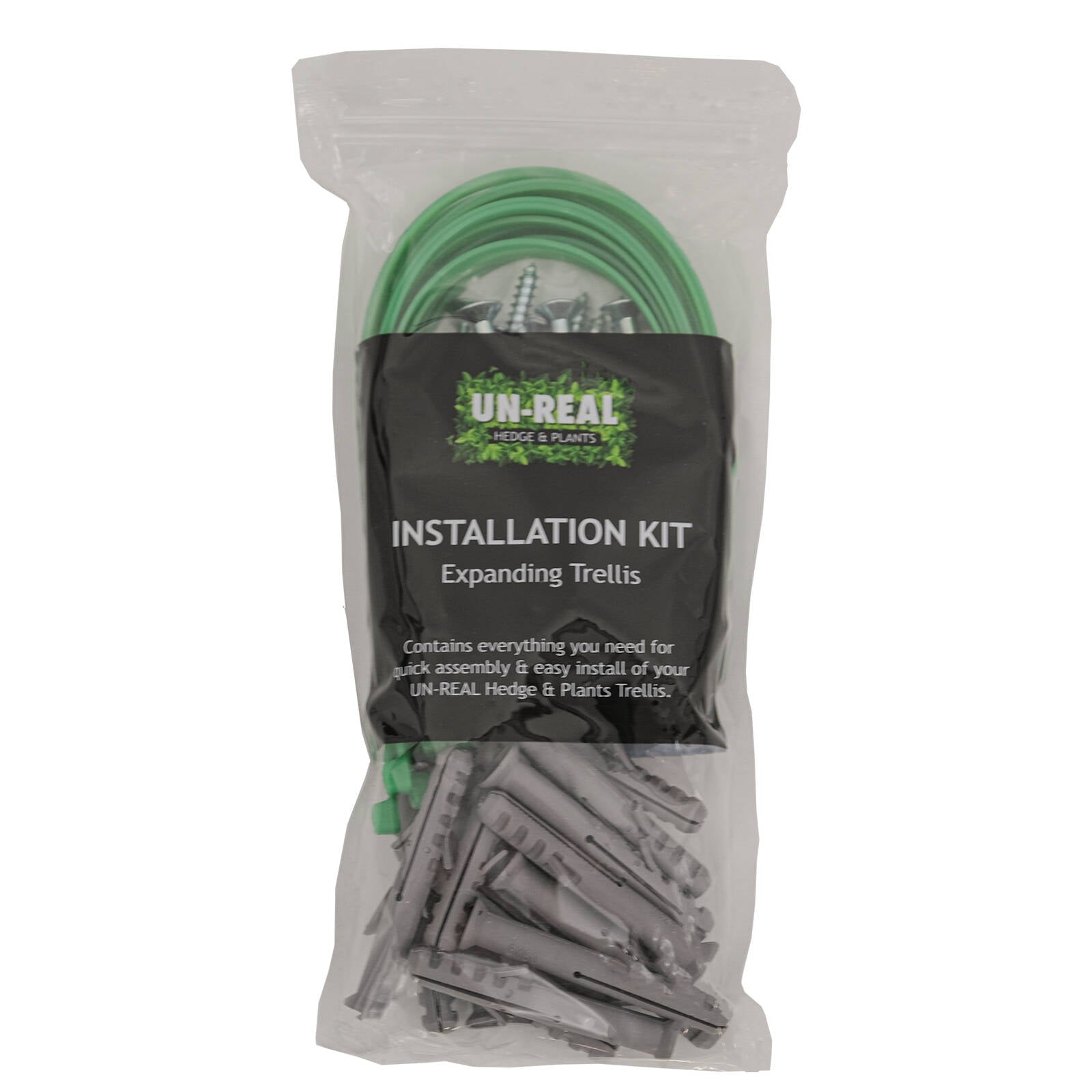 UN-REAL 25cm Artificial Expanding Trellis Installation Kit - Green
