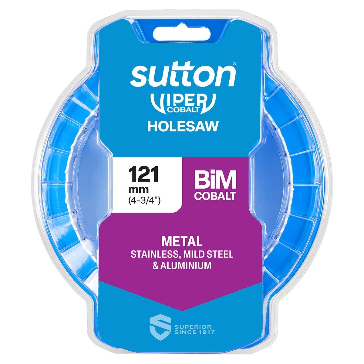 Sutton Tools 121mm Viper Cobalt Bi-Metal Holesaw, 32mm Drilling Depth
