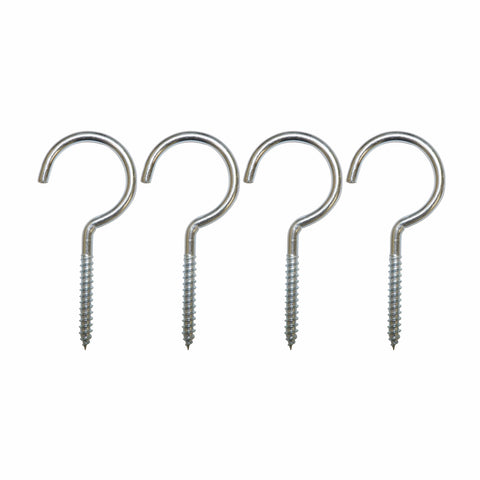 Everhang 5.0 x 32 x 95 x 38mm Zinc Plated Hook Screw - 4 Pack