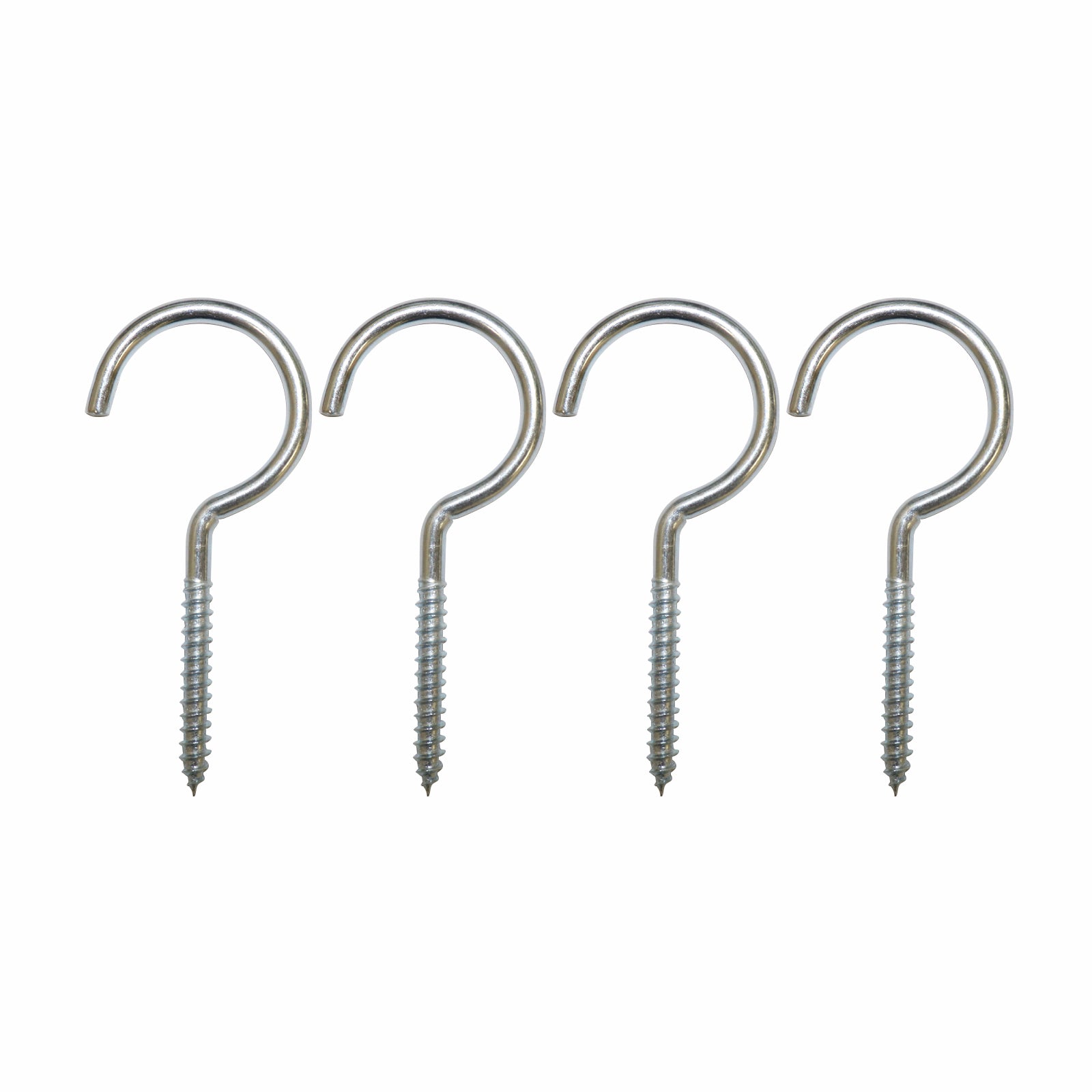 Everhang 5.0 x 32 x 95 x 38mm Zinc Plated Hook Screw - 4 Pack