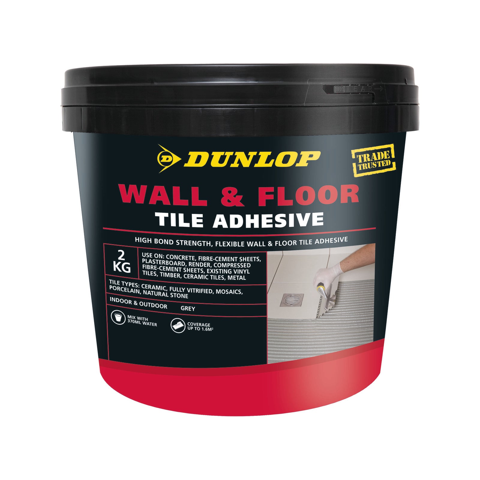 Dunlop Wall and Floor Tile Adhesive 2kg