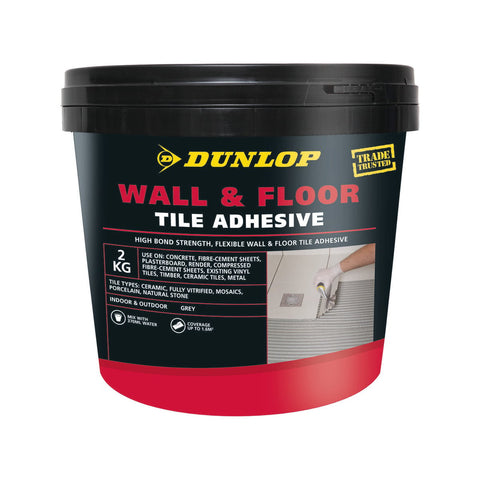 Dunlop Wall and Floor Tile Adhesive 2kg