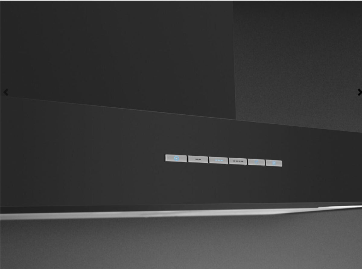 Smeg 90cm Canopy Rangehood - Matte Black, 730m³/h, 24h Air Refresh Setting - KBTAU900MNE