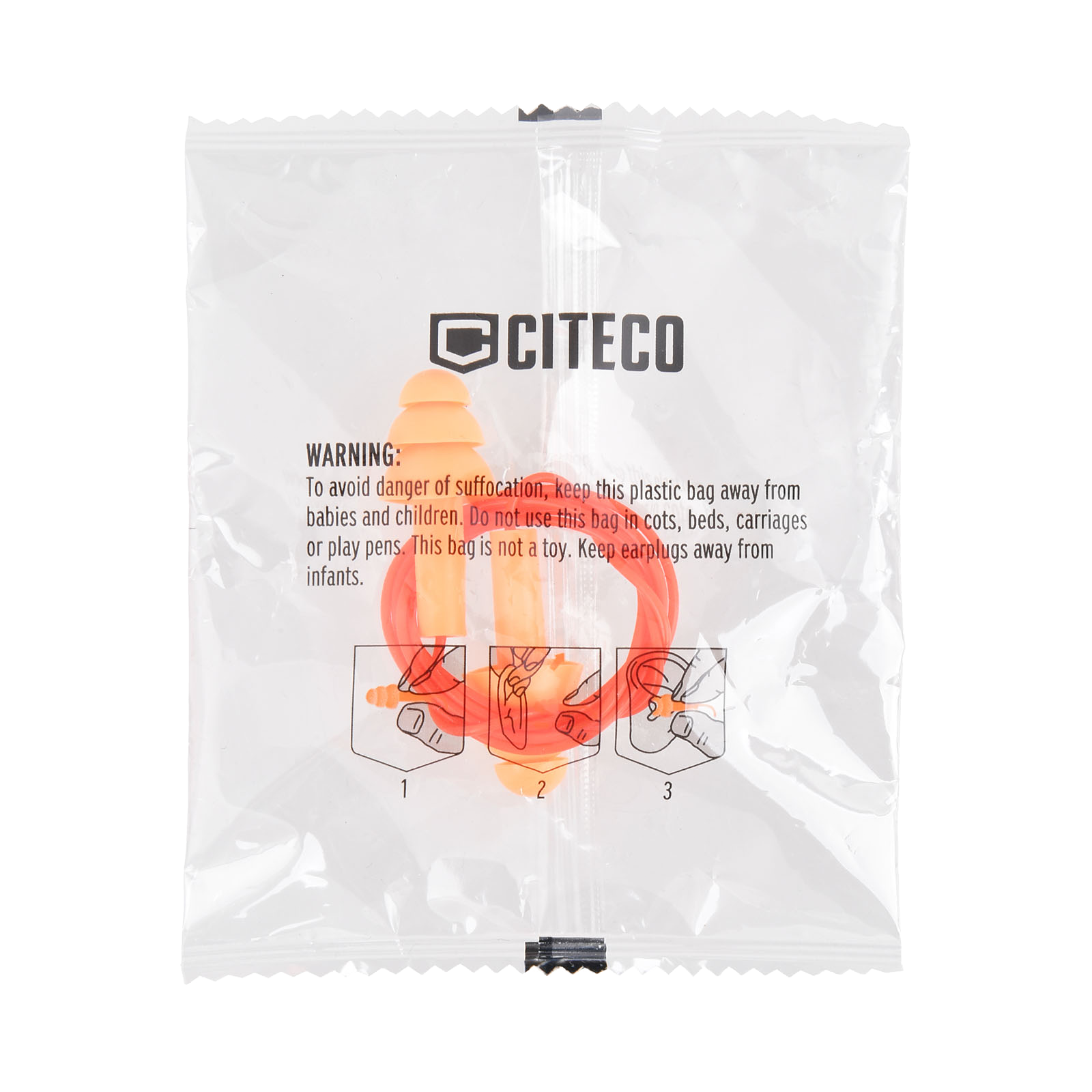 Citeco Class 4 Corded Silicone Ear Plugs 50 Pairs Reusable