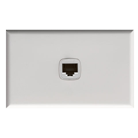 HPM Excel 1 Gang RJ45 Data Port, Matt White Plastic Indoor, CDXL770/1RJ2WEW