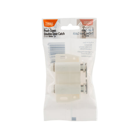 Taskmaster 67mm White Magnetic Push To Open Double Catch Plastic