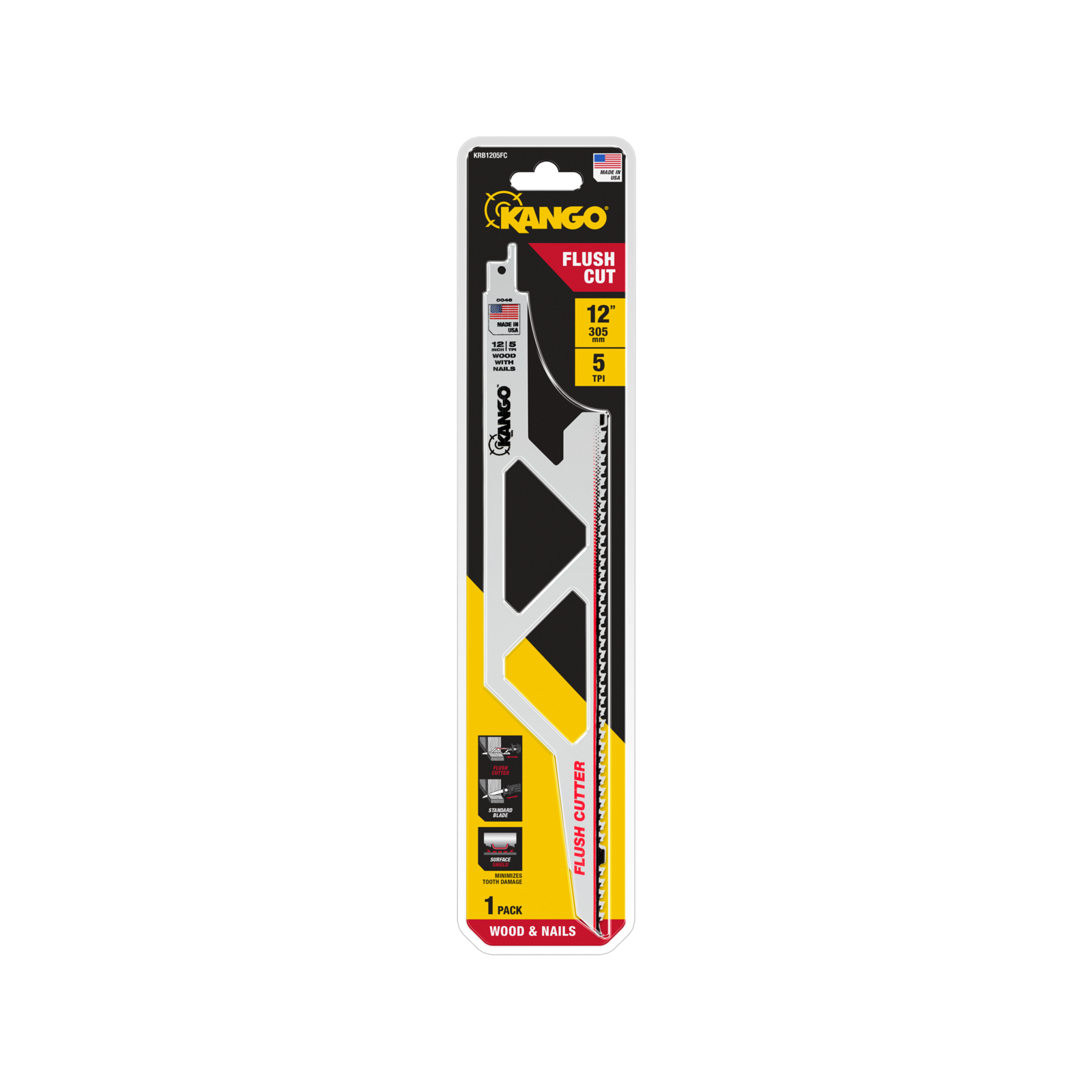 Kango 305mm 5TPI Flush Cut Wood Reciprocating Saw Blade