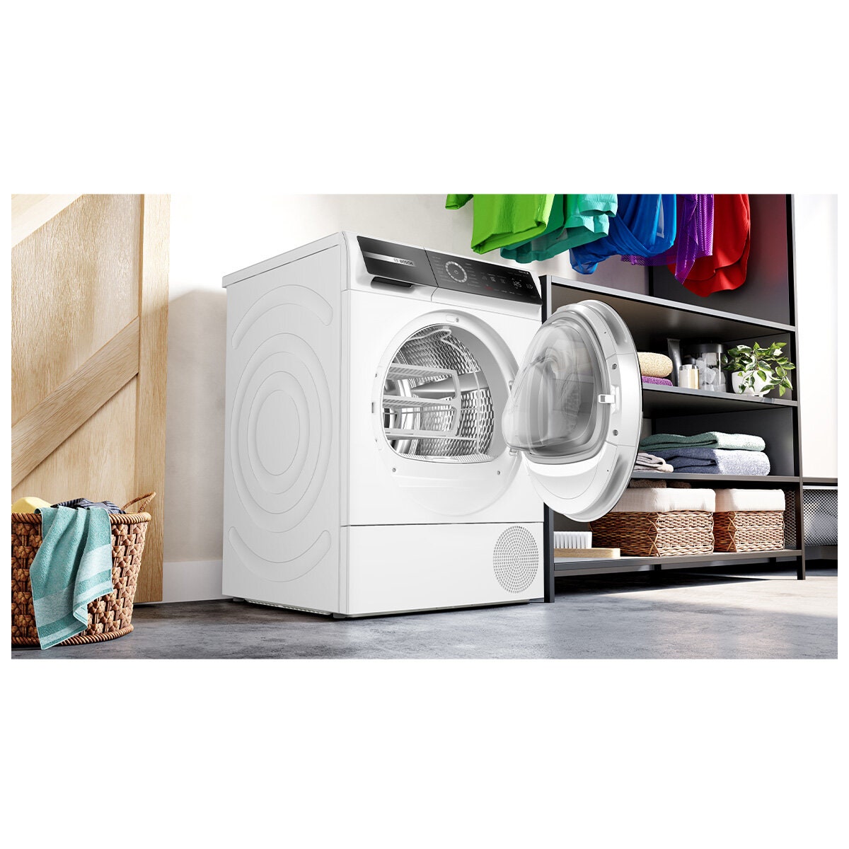Bosch Series 8 8kg Heat Pump Dryer - 10 Star Energy Rating, ActiveAir, Self-Cleaning Condenser - WQB235B8AU