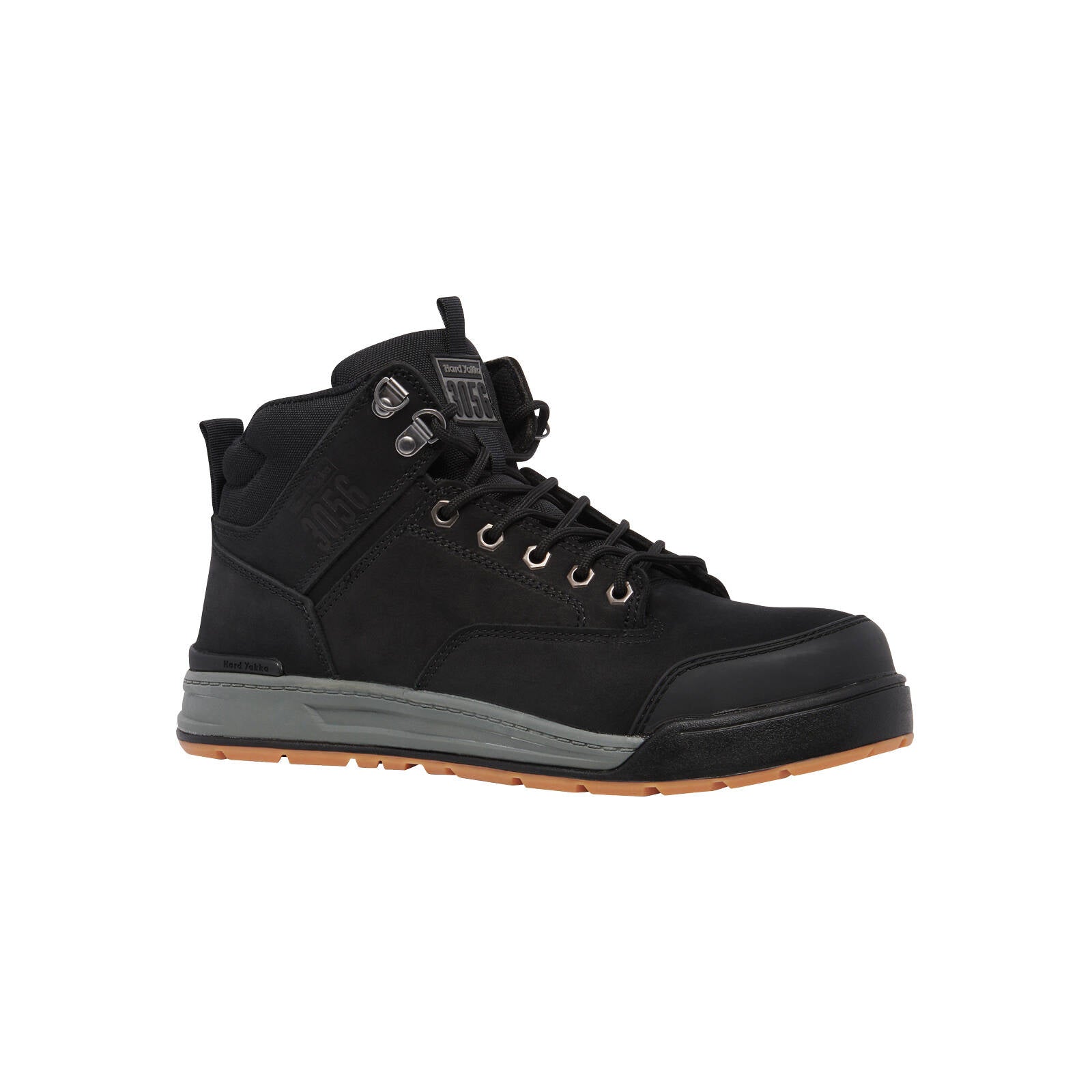 Hard Yakka 3056 Size 9 Black Leather Steel Cap Safety Boot