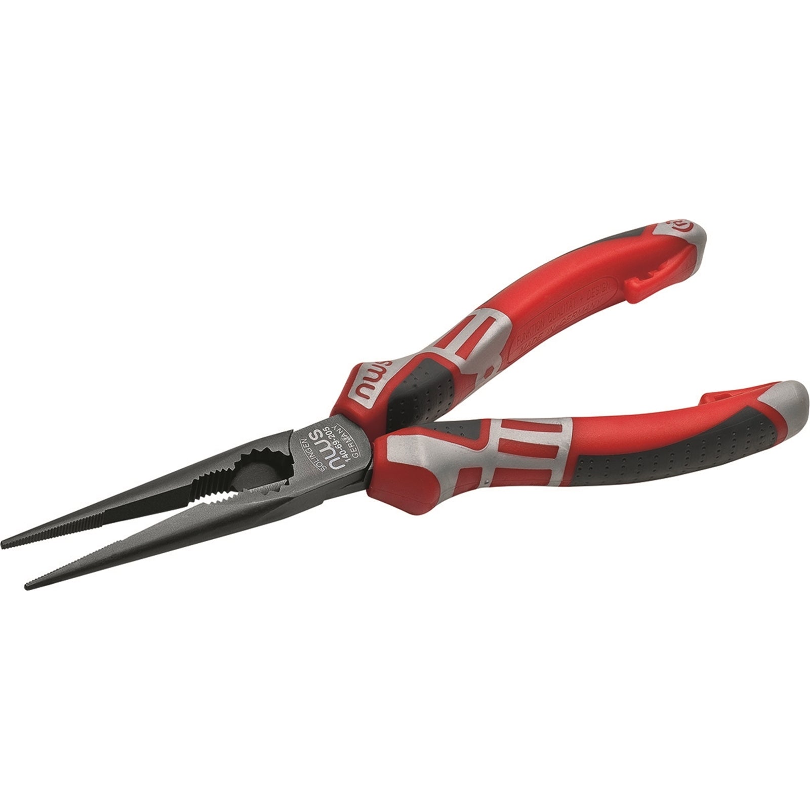NWS 205mm Long Nose Pliers - Tool Steel with Built-In Cutter