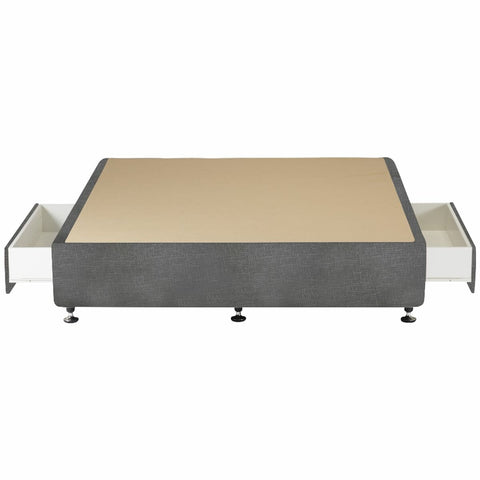 A.H. Beard Designer 2 Drawer Queen Bed Base - Grey, 30kg Per Drawer, Australian Made - FODET3BQUE
