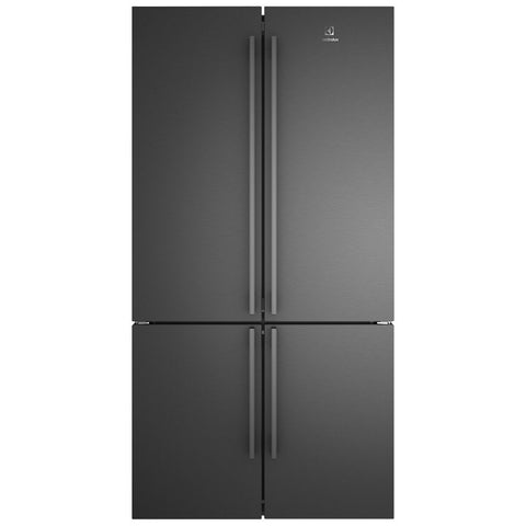 Electrolux 562L French Door Fridge - Black, Frost Free, TasteLockAuto Crisper, Inverter - EQE5607BA