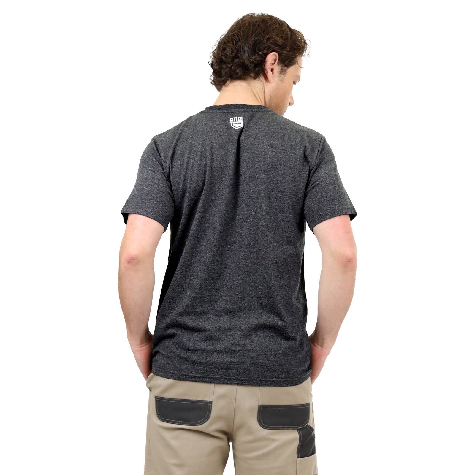 Citeco Charcoal Marle Tee - Men's Cotton/Polyester T-Shirt, Large