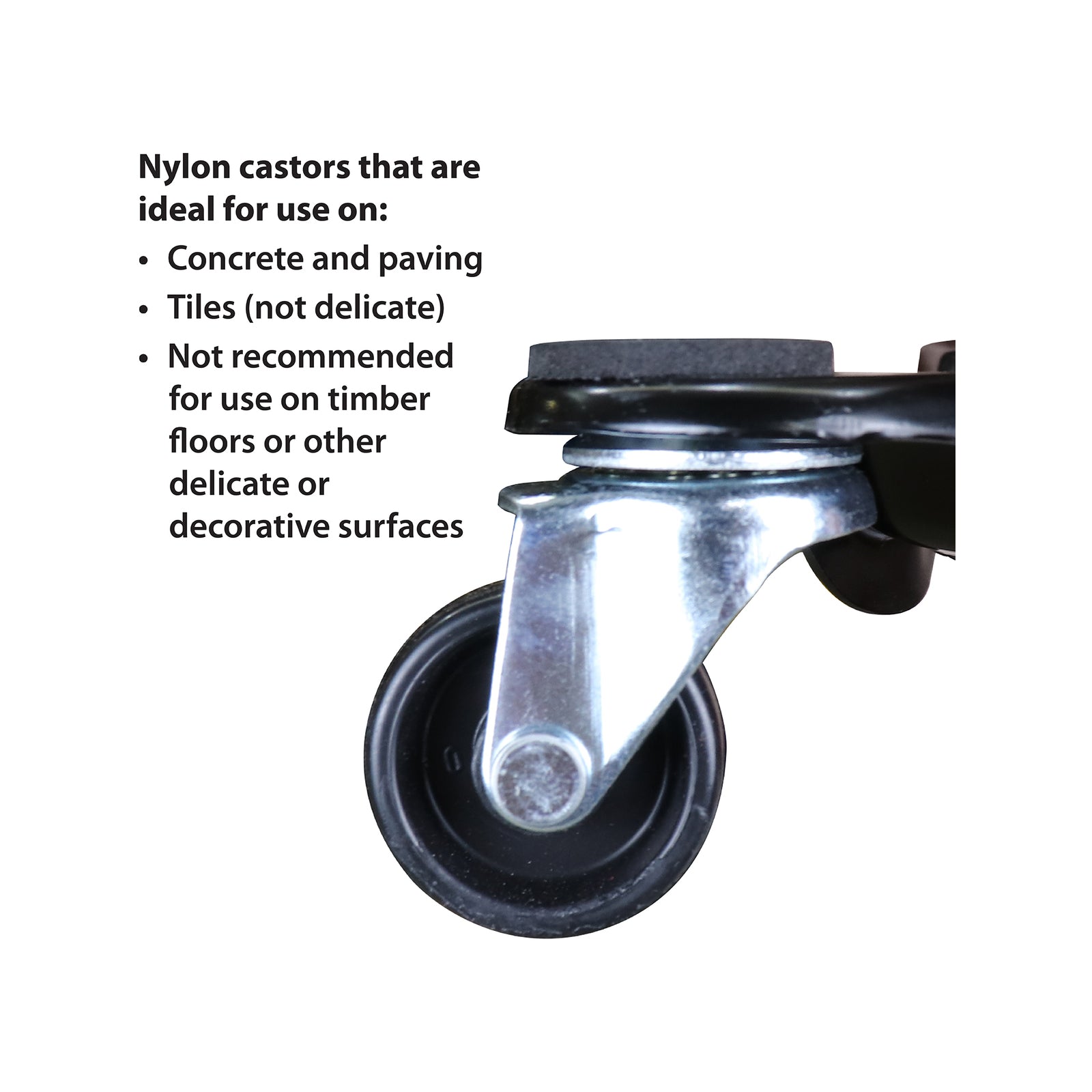 Move It 80kg 150 x 50mm Triangular Dolly - Black