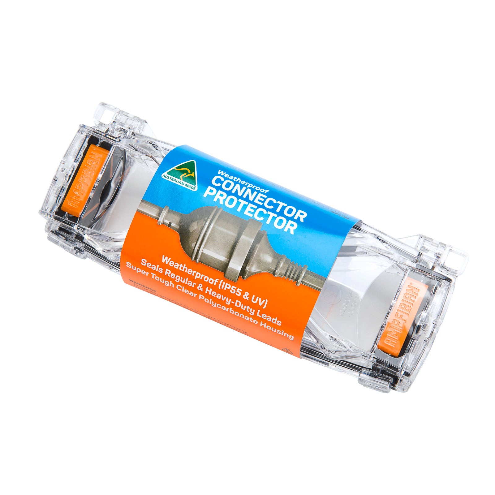 Ampfibian X2 Weatherproof Connector Protector IP55 Clear Heavy Duty Outdoor