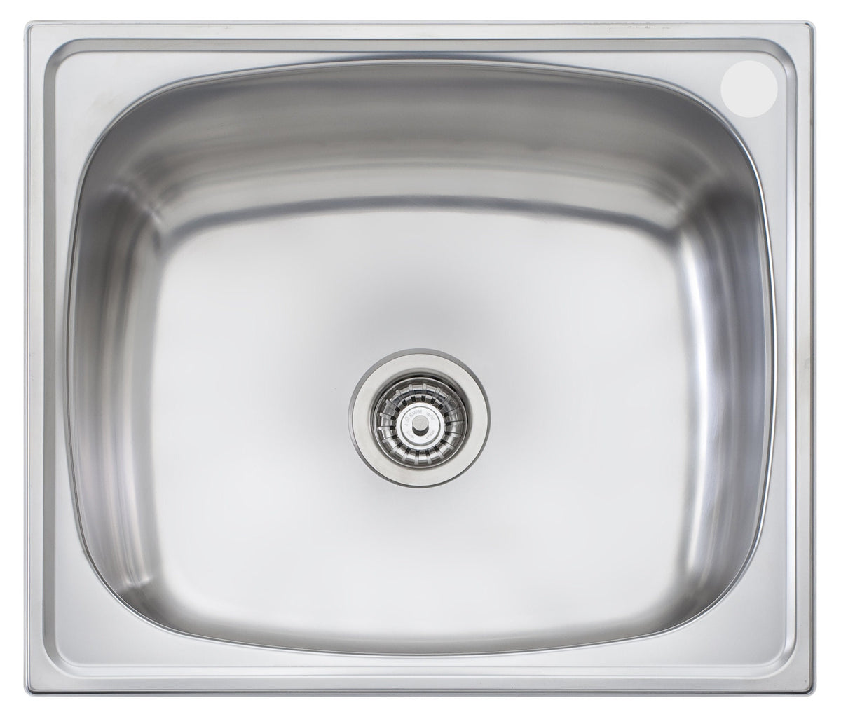 Oliveri 70L single bowl laundry tub - Polished stainless steel with right-hand tap hole - TI70RTH