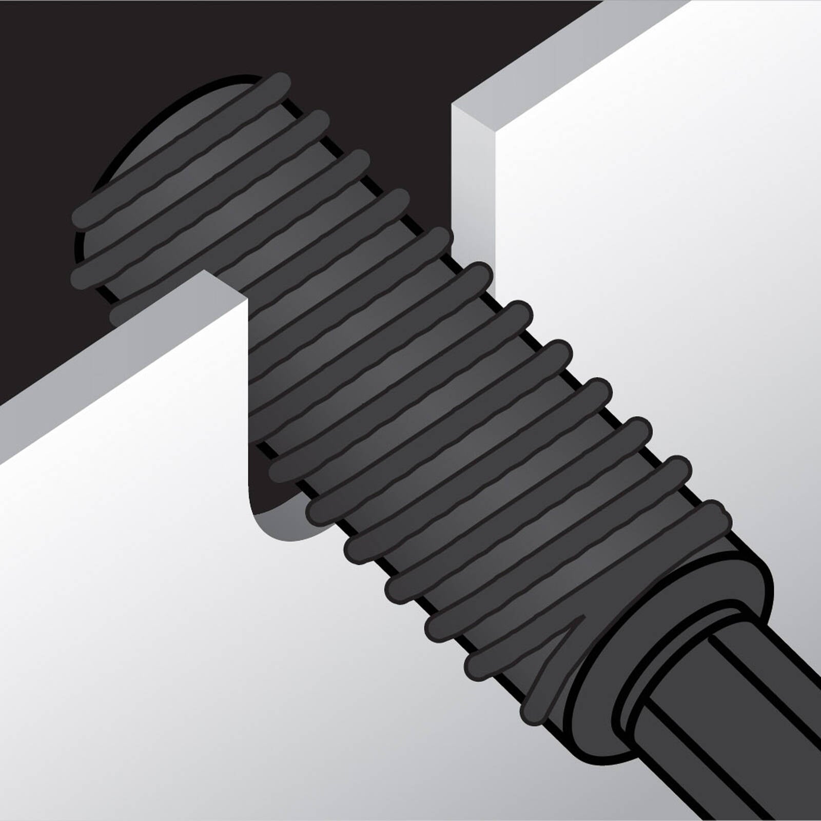 Ryobi Metal Cylindrical Rotary File - 1/4" Hex Shank, Black Oxide