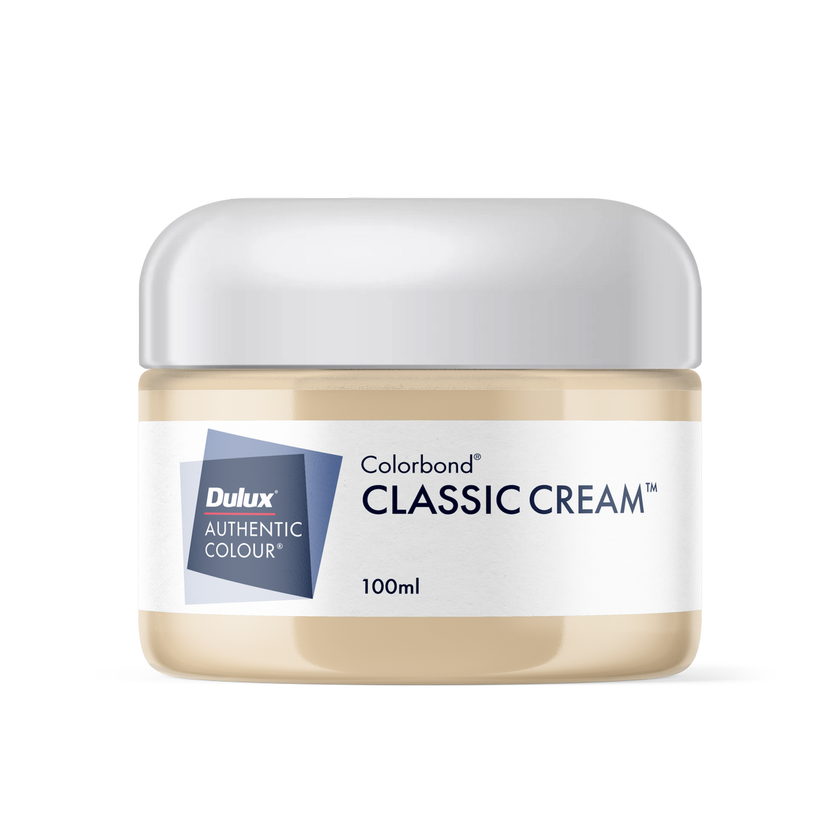 Dulux Classic Cream Sample Pot - 100ml - Water-Based Paint for Testing - SuperSaverAU - view 1