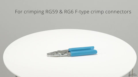 Antsig F Crimping Tool with 4 Connectors, Hardened Steel Kit for RG59 and RG6 Coax