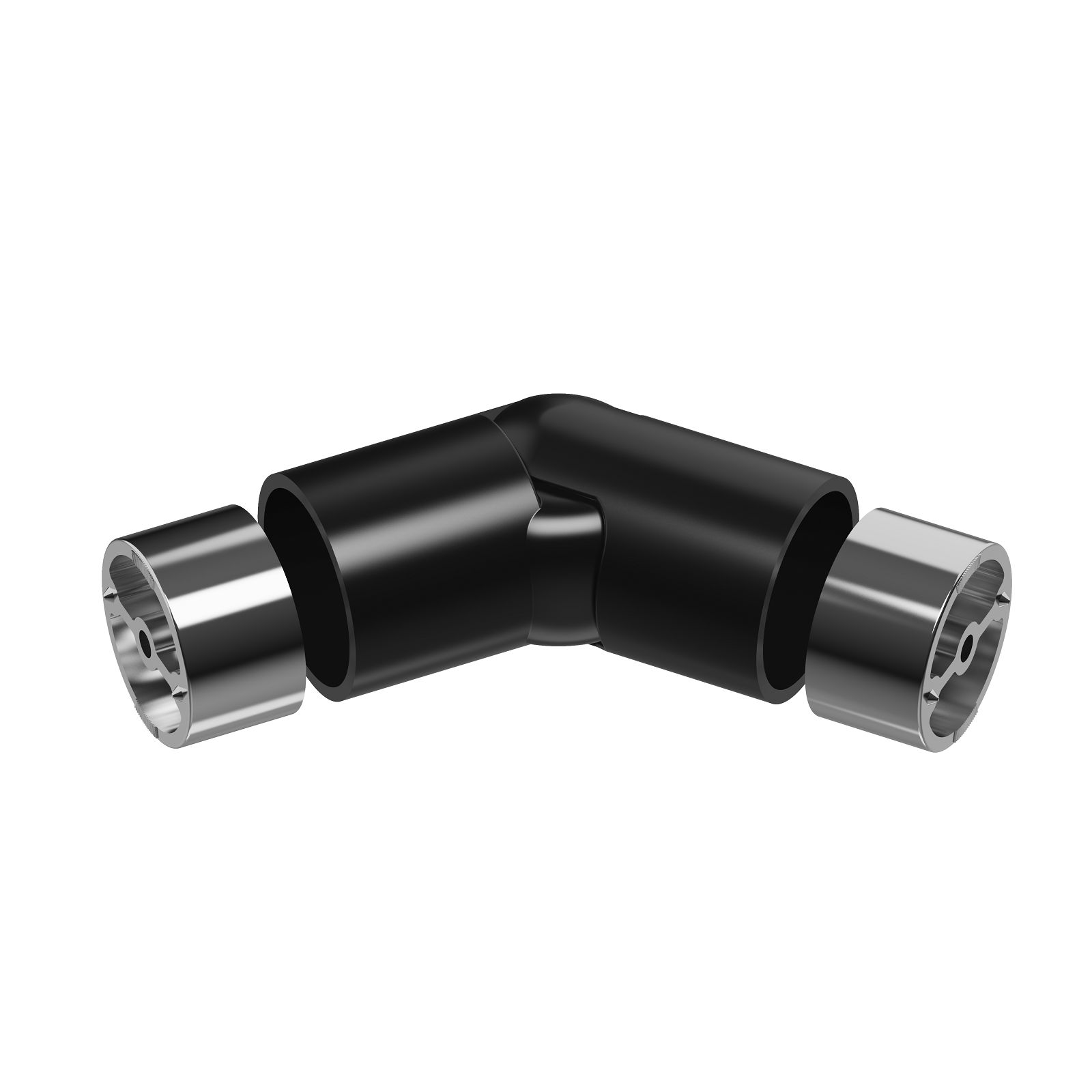 Porta 43mm Matt Black 304 Stainless Steel Adjustable Handrail Bend