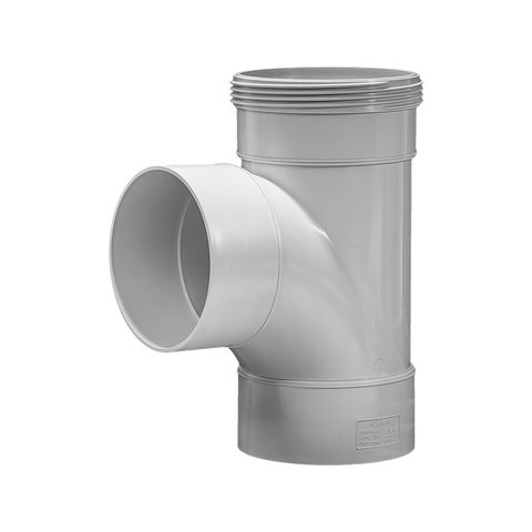 Holman 100mm 88° Female and Female PVC DWV Plain Junction, Underground Rated, Grey