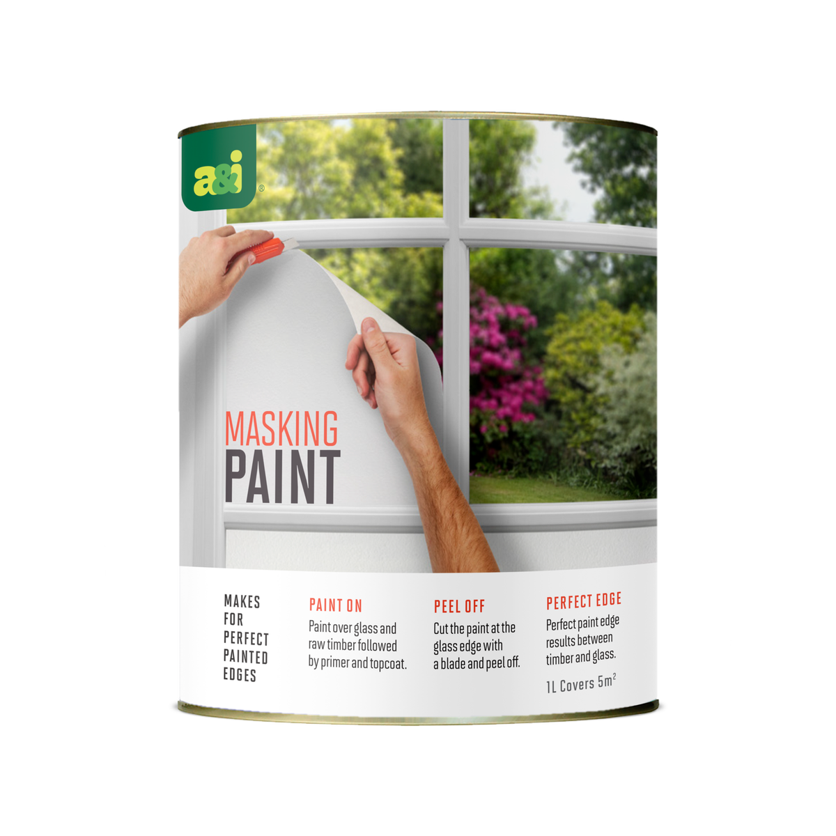 A I Coatings Masking Paint - 1L - Water Based - Peelable Coating - Easy Application - SuperSaverAU - view 1