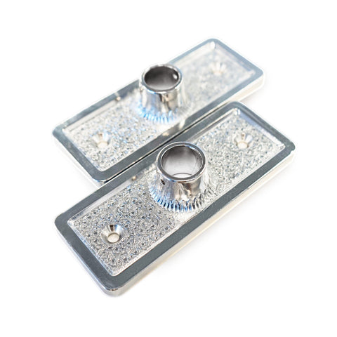 Sandleford 19mm Chrome Steel Rod Fitting Brackets 2 Pack Shower Curtain