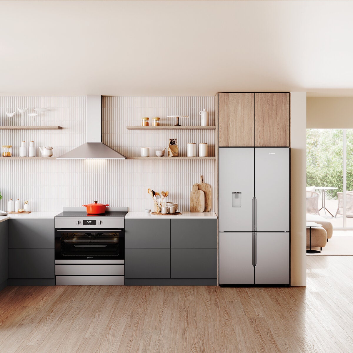 Westinghouse 90cm Electric Freestanding Cooker - Stainless Steel, AirFry, Ceramic Cooktop - WFE9546SD