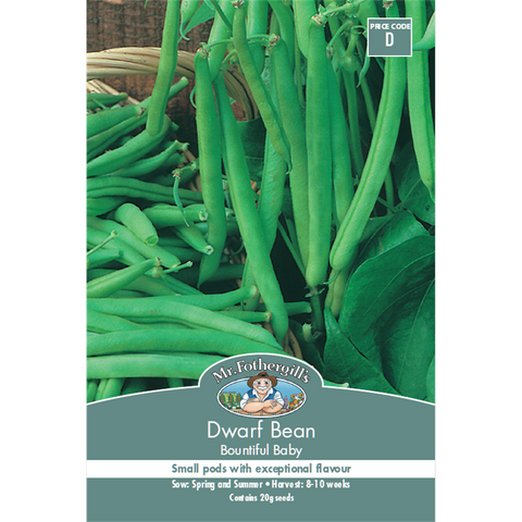 Mr Fothergill Dwarf Bean Seeds 10 Weeks Abundant Crops Ideal For Freezing - SuperSaverAU - view 1