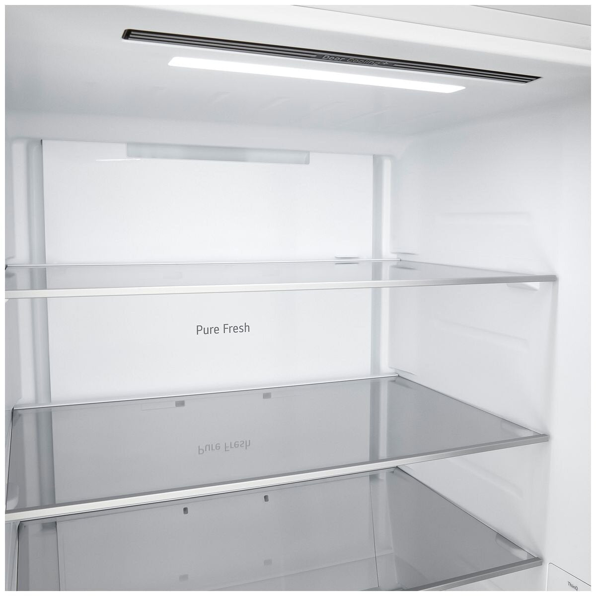 LG Bottom Mount Frost Free Fridge - White Finish, WiFi Connectivity, 5.5 Star Energy Rating - GB-B400MW