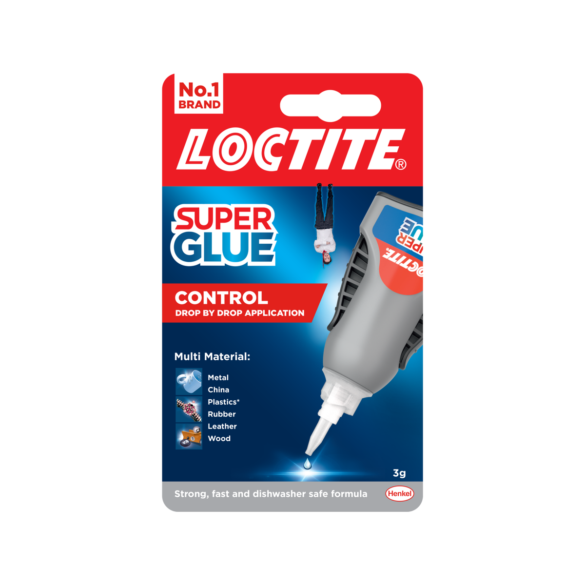 Loctite 3g Super Glue Liquid Control, Cyanoacrylate, Dries Clear
