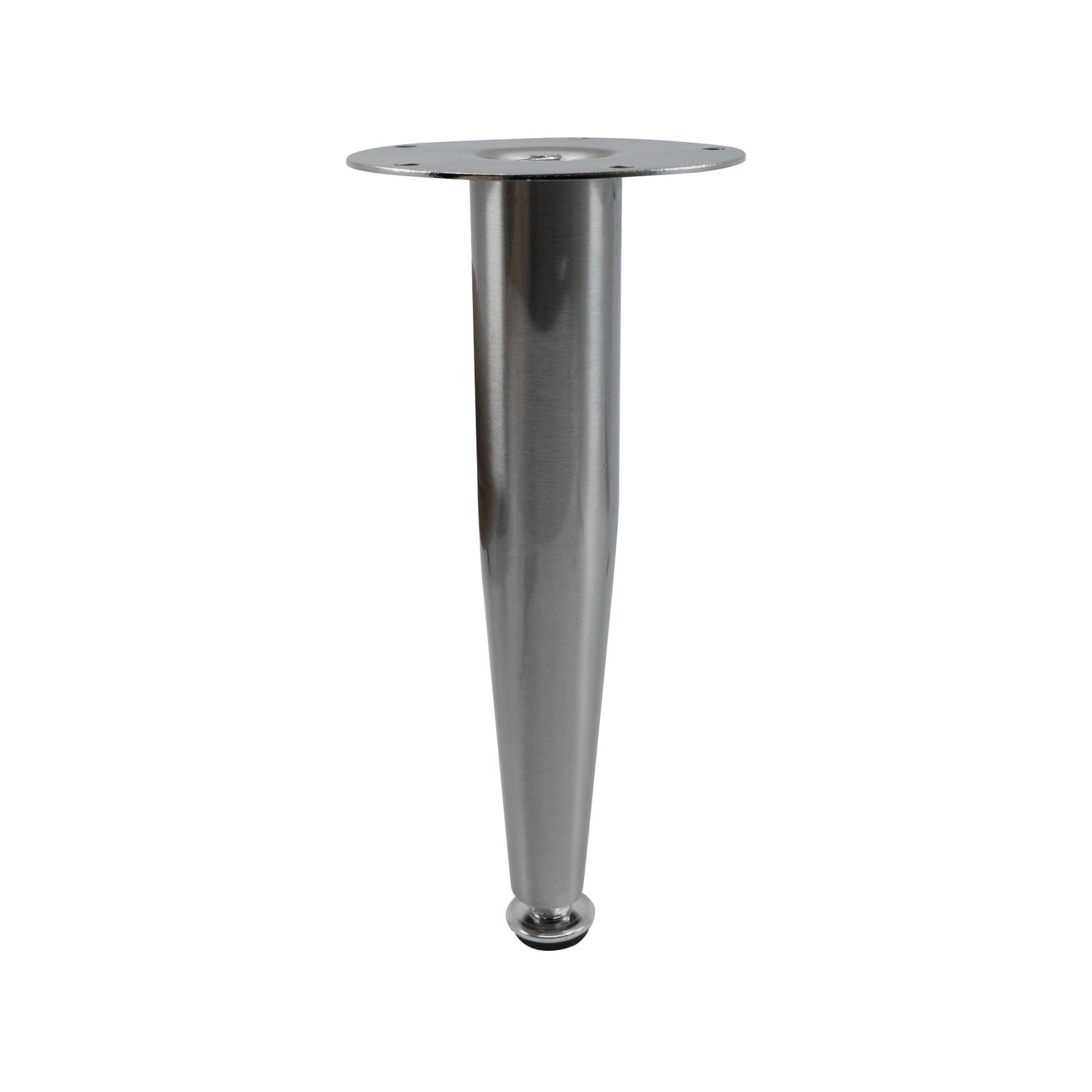 Adoored 230mm Brushed Nickel Tapered Metal Furniture Leg