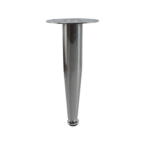 Adoored 230mm Brushed Nickel Tapered Metal Furniture Leg