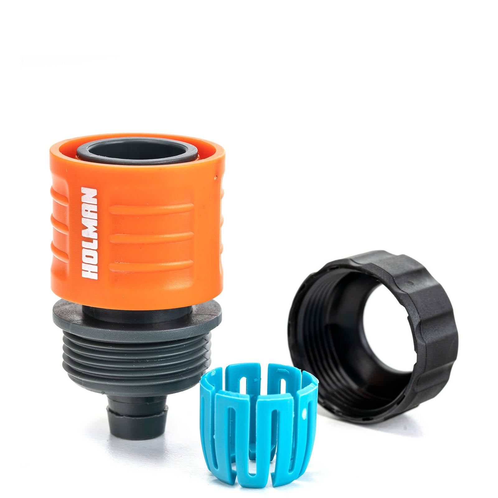 Holman 12mm Grip n Lock Hose Connector - Snap-On Plastic, Outdoor