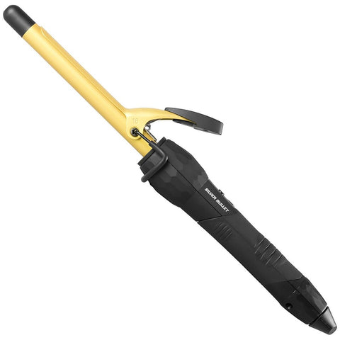 Silver Bullet Fastlane Gold Ceramic Curling Iron - 16mm Ionic Ceramic Barrel, Digital Display - 900350